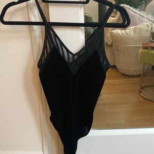 Topshop velvet bodysuit